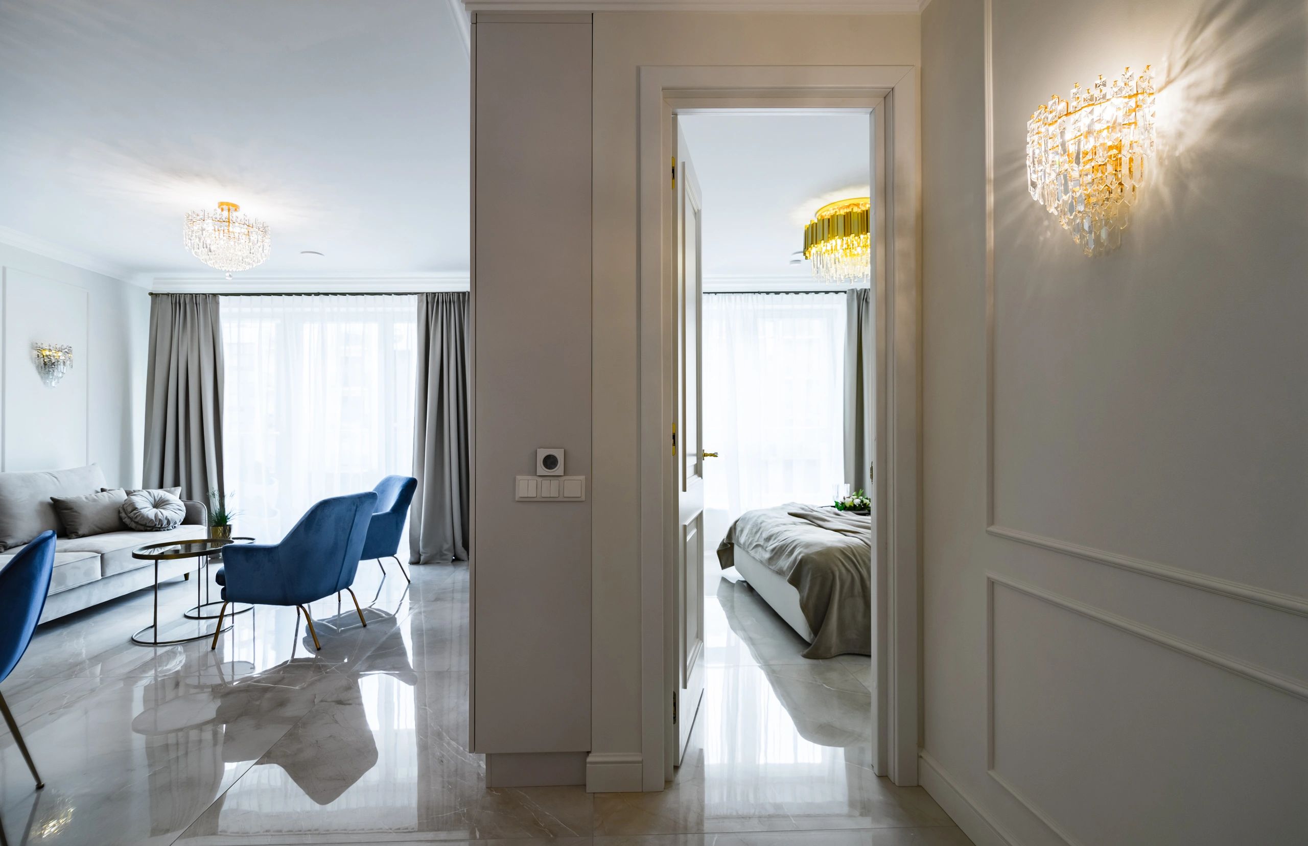 Elegant interior suited for custom wardrobe storage