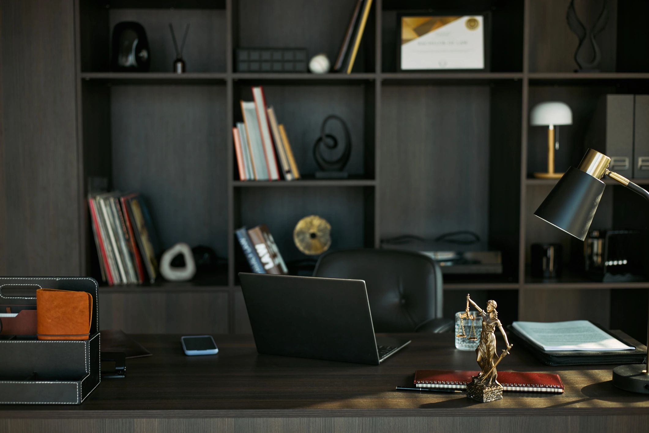 Refined office workspace representing experienced leadership